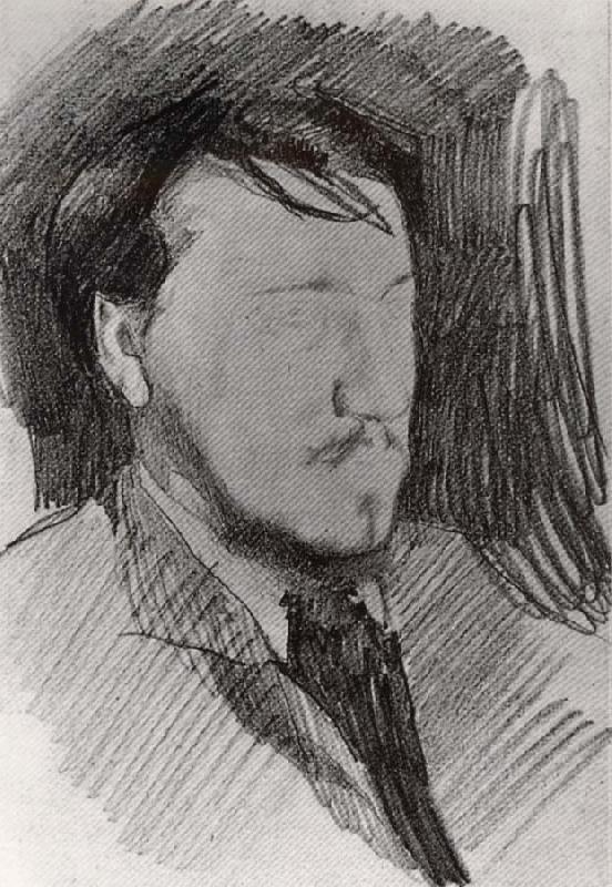 Mikhail Vrubel Portrait of Valentin Serov oil painting image